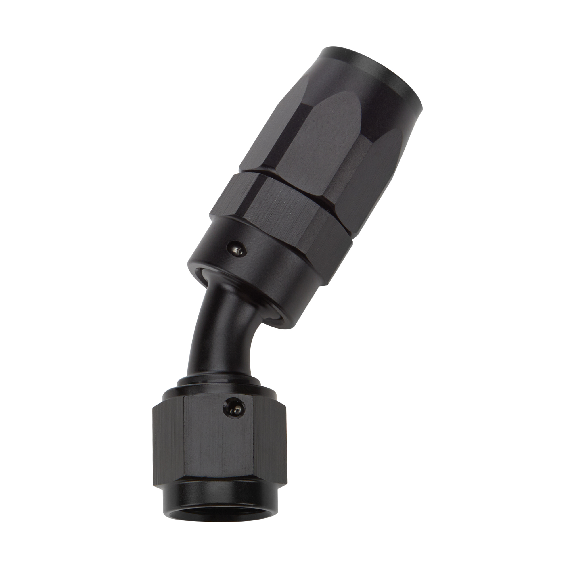 Reusable Hose End Black 30 Deg Elbow -8