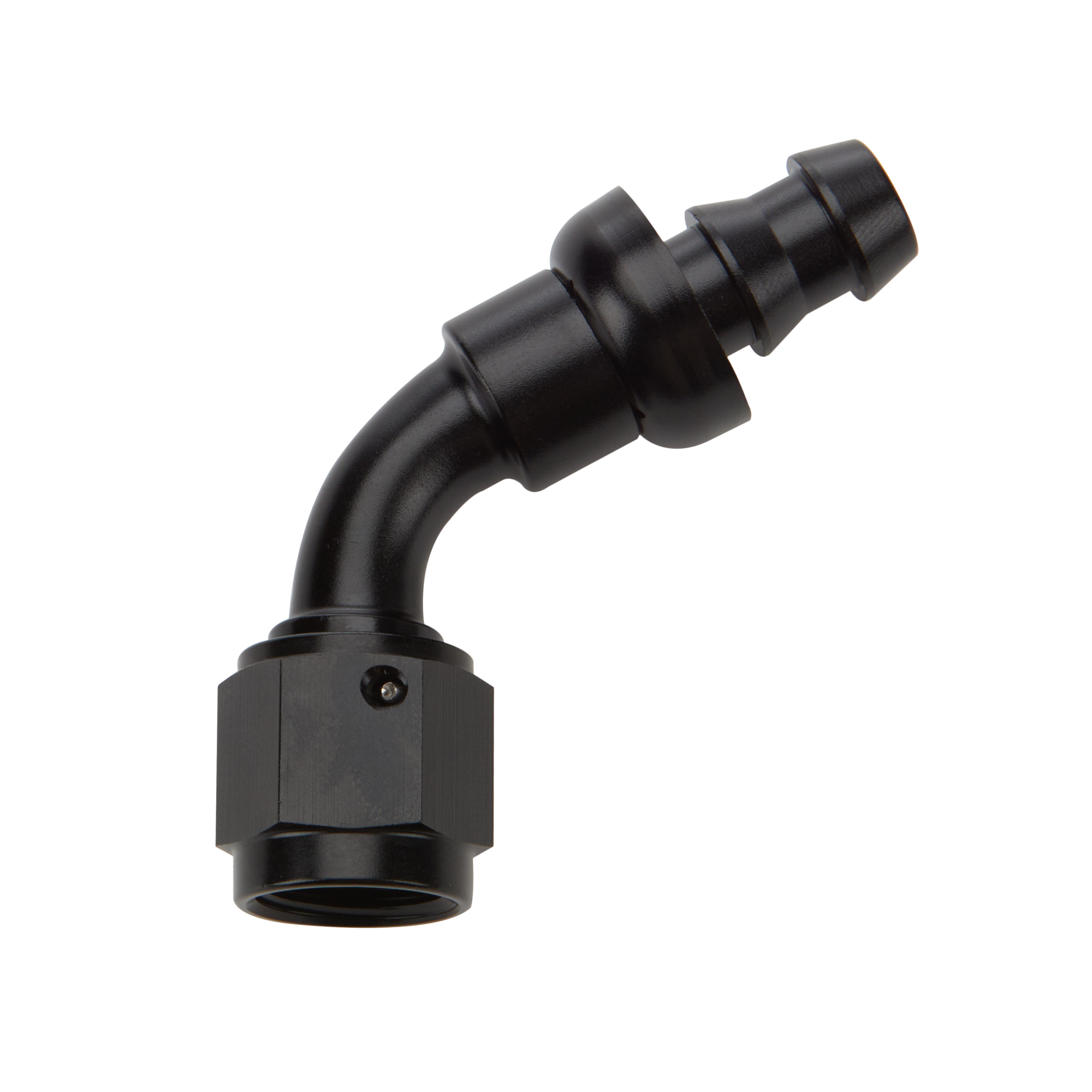 Pushlock Hose End Black 60 Deg Elbow -12