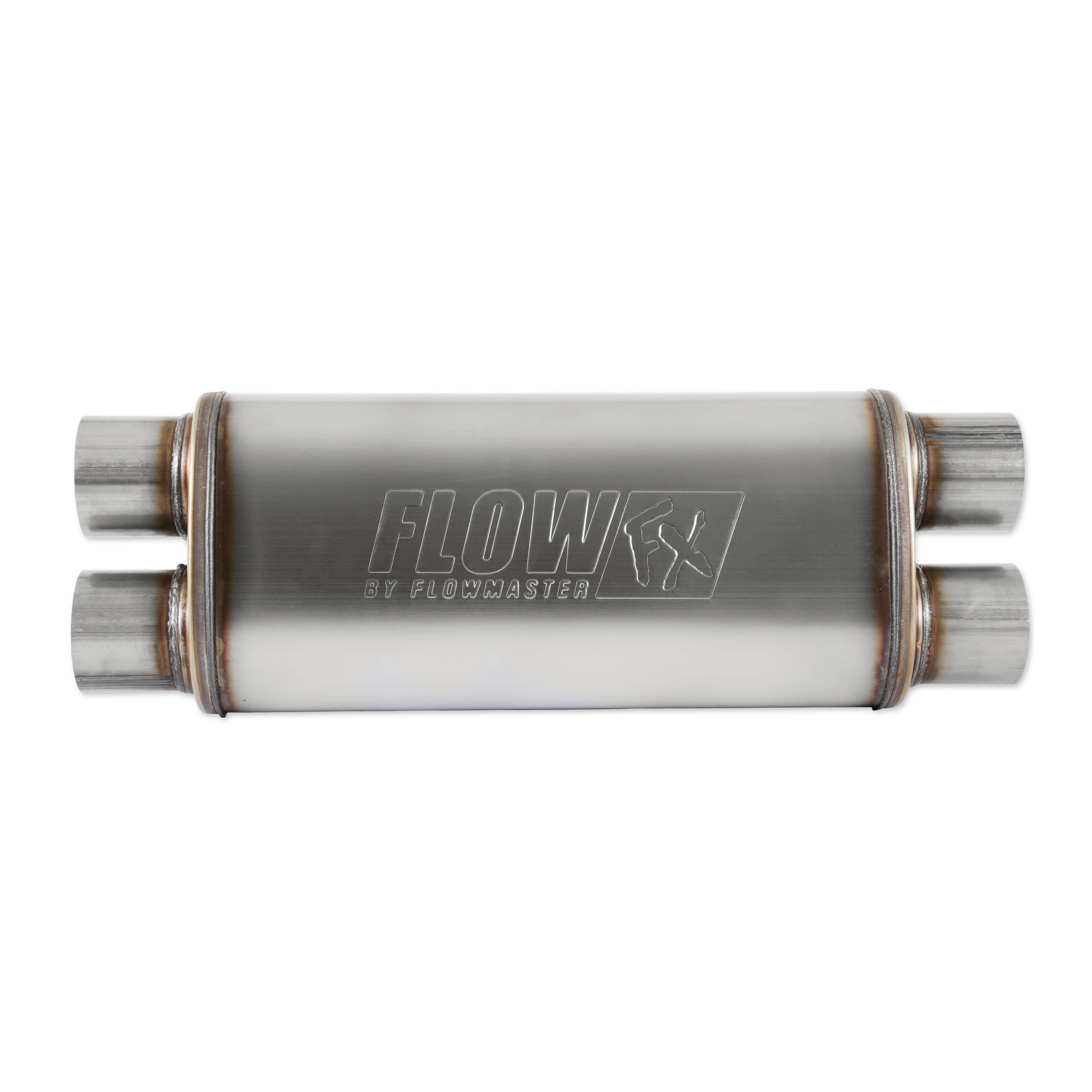 Muffler 3-1/2 Inlet 2-1/ 2 Dual Outlet